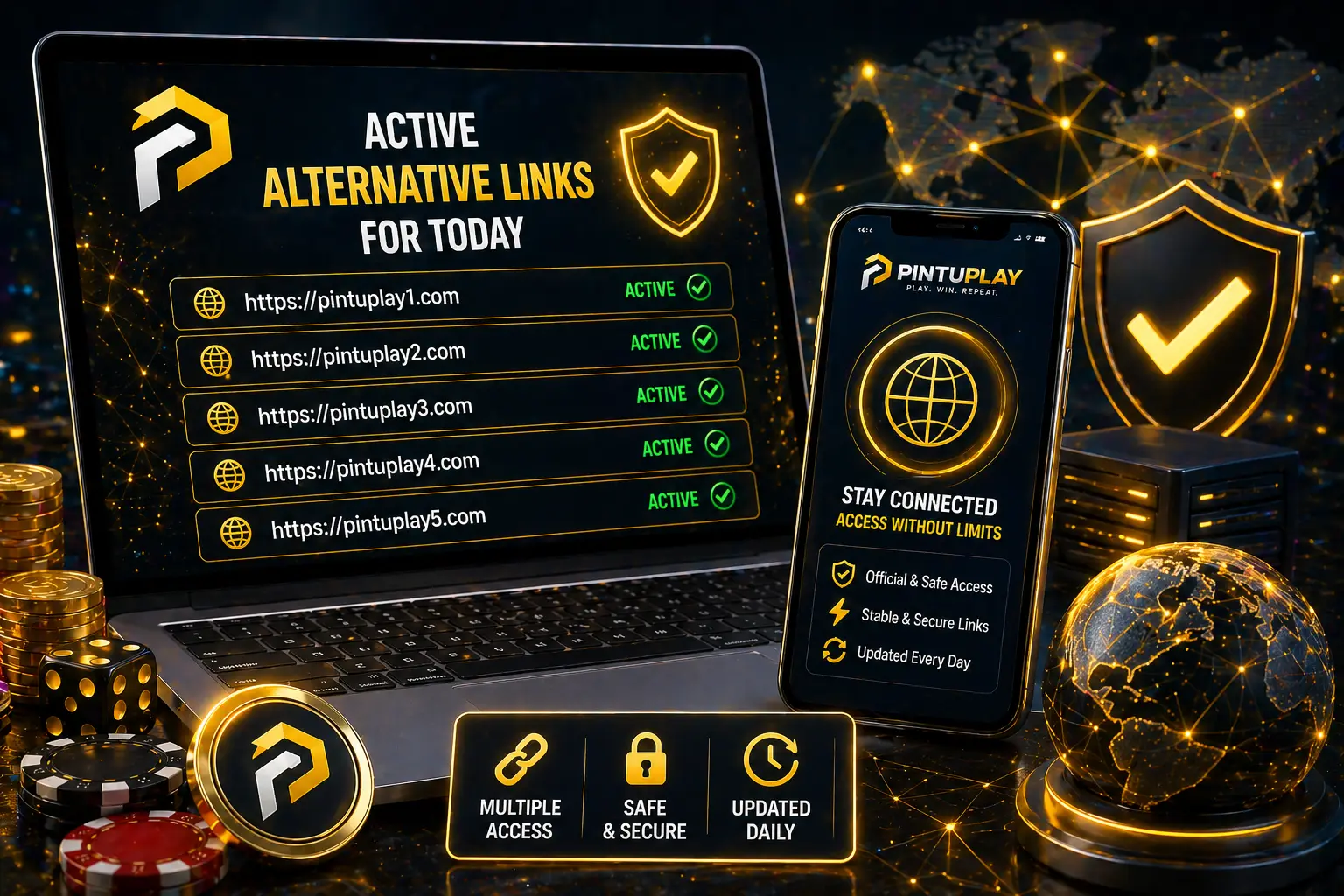 Active Pintuplay alternative links for secure access