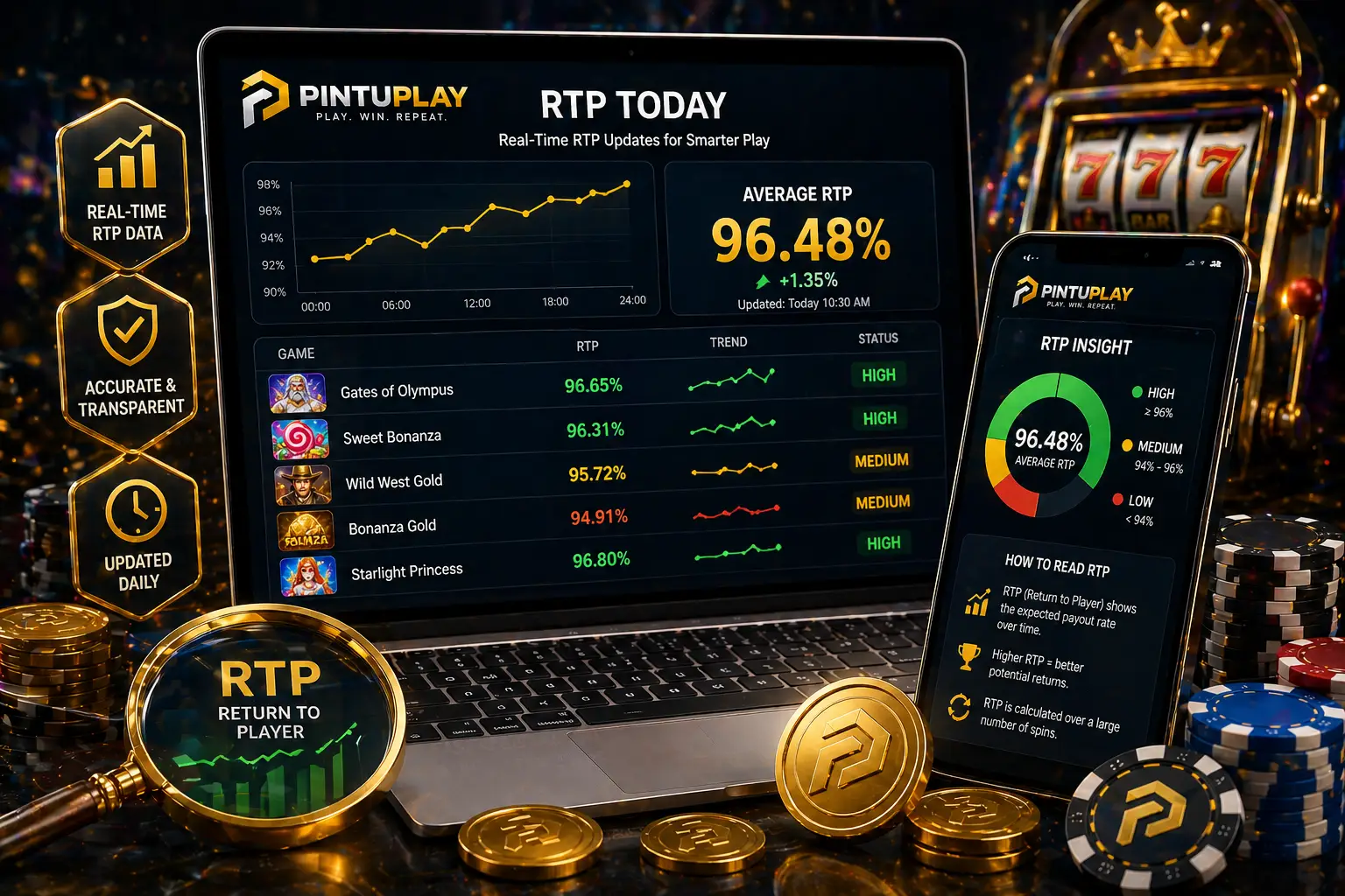 Pintuplay RTP updates and payout information