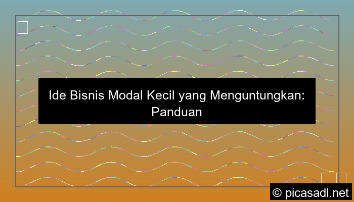 bisnis modal kecil